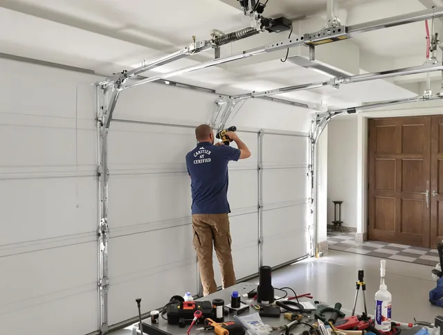 Palm Coast Garage Door Repair certified technician performing precision garage door repair in Palm Coast