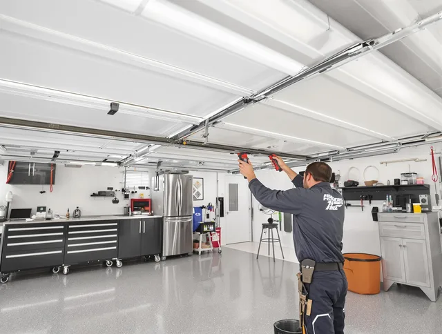 Overhead garage door repair service by Palm Coast Garage Door Repair in Palm Coast